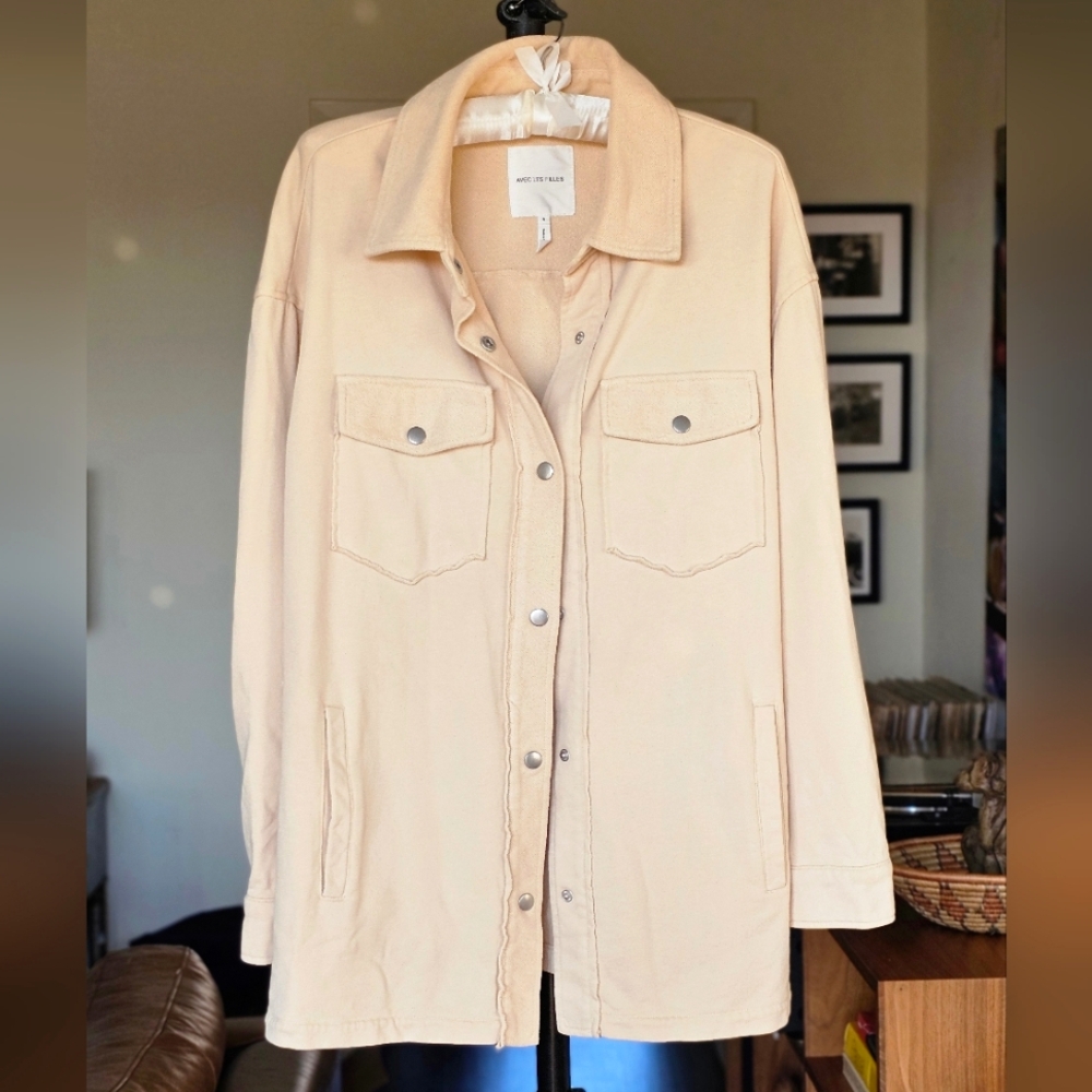 Avec Les Filles Cotton French Terry Shacket